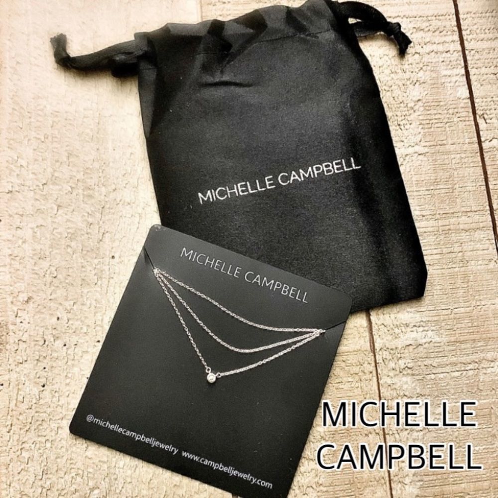 Michelle Campbell Diamond Bezel Necklace